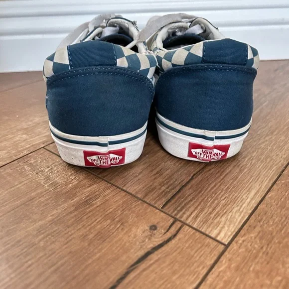 Vans Blue and White Checkered Sneakers - Picture 5 of 5